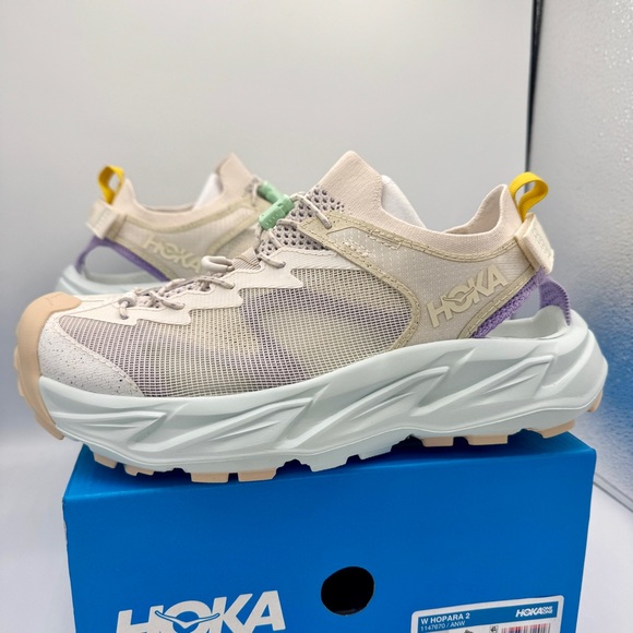 NWT Hoka Hopara 2 Women’s Hybrid Hiking Sandal in Alabaster Snow Off white cream - Picture 6 of 16